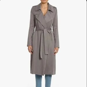 Badgley Mischka. Open Front Trench. Leather Trim. Size Small.
